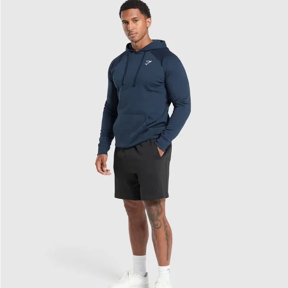 Gymshark Crest Hoodie Navy Blue Size Large - Picture 15 of 15